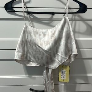 Island Gypsy silver satin top